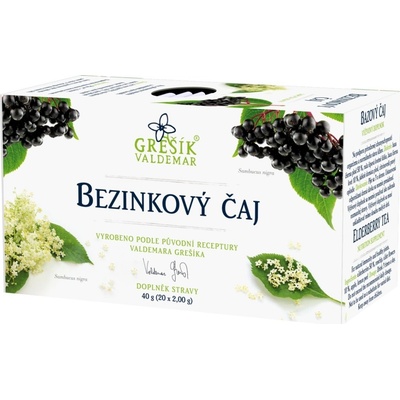 Grešík Bezový čaj bylinkový porciovaný 20 x 2 g