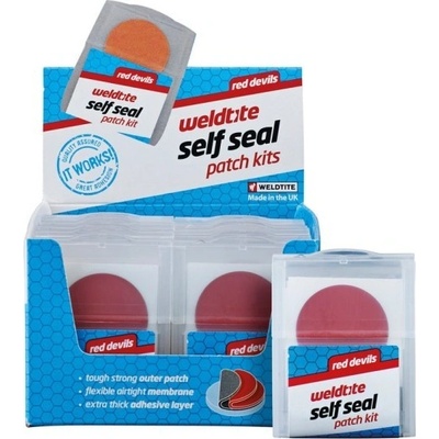 WELDTITE Náplasti na hadičky RED DEVILS SELF SEAL PATCH SADA 6 x lepicí náplasti Krabice po 12 kusech WLD-1031