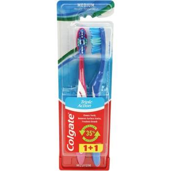 Colgate Четка за зъби Colgate Triple Action 2 броя, средна
