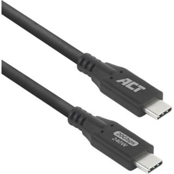 ACT Кабел USB-C - USB-C, 0.5 м / USB4, 20Gbps, 240W (EWENT-ACT-CAB-AC7420)