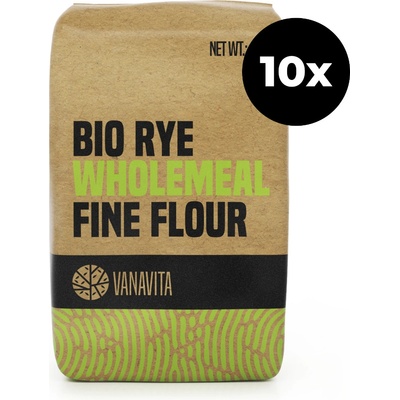 Vanavita BIO Žitná mouka celozrnná hladká 10 x 1000 g