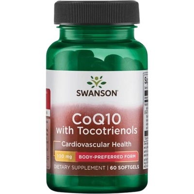 Swanson CoQ10 100 mg | With 10 mg Tocotrienols [60 Гел капсули]