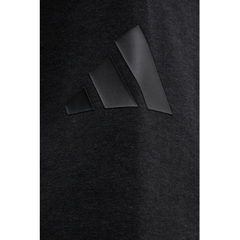 Adidas Суичър adidas Soft Lux мъжки в черно с качулка с изчистен дизайн KB8085 (KB8085)