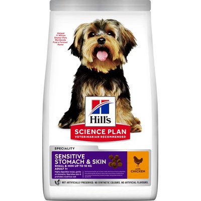 Hill's Hill s Science Plan Sensitive Stomach & Skin за малки възрастни кучета 6 кг