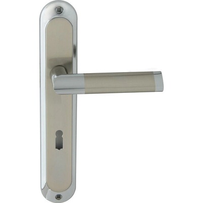 Walteco Kľučka SPRING Economy, zámok BB, rozteč 72mm, chróm/nikel , 70472
