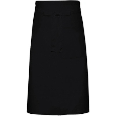 Link Kitchen Wear Kuchařská zástěra s kapsou X970T Black 100x70cm