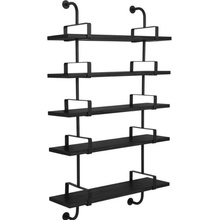 Gubi Police Démon Shelf 2, 95cm, 5 shelves, black stained ash