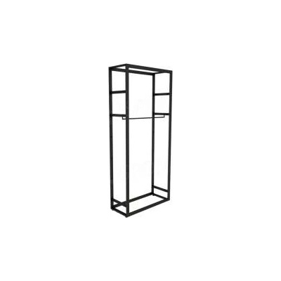 BIGSHOP Predajný, policový systém KIT 04, 1072 x 442 x 2400 x 365 mm, matná čierna