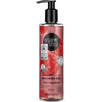 Organic shop Povzbuzující sprchový gel Sladká malina 280 ml
