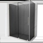 Mexen Velar плъзгаща се душ кабина 150 x 75 cm, графит, матиран никел - 871-150-075-41-97 (871-150-075-41-97)