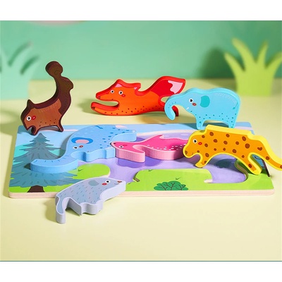 Детски дървен 3d пъзел 800