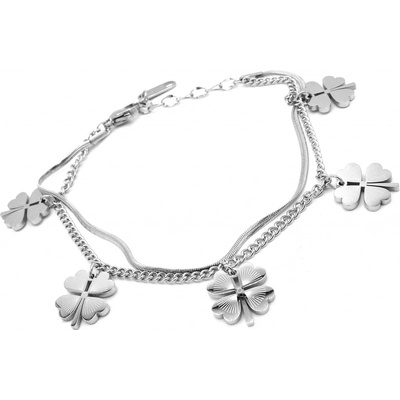 Steel Jewelry náramek ČTYŘLÍSTEK Chirurgická ocel NR240146
