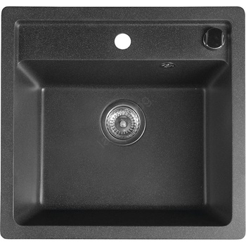 SAPHO - Кухненска мивка 53x50 см, гранит, черна (SH0428)