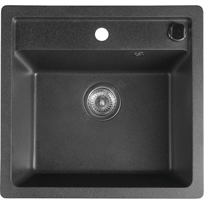 SAPHO - Кухненска мивка 53x50 см, гранит, черна (SH0428)