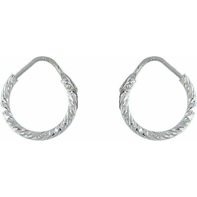 INFINITYSILVER Stříbrné náušnice kruhy broušené 1,3 cm SE221222