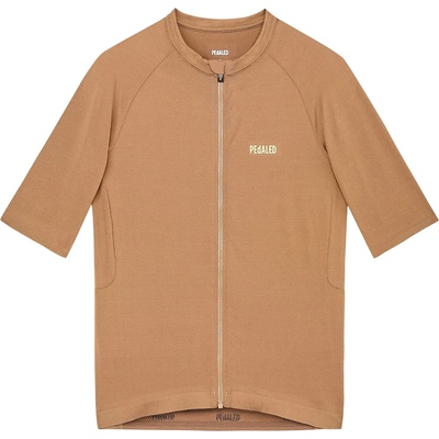 Pedaled Мъжка фланелка с къс ръкав за колоездене Pedaled Element Lightweight Jersey Cycling jersey - Brown - размер XL (056-4239-0214)