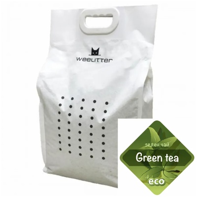 Wee litter WeeLitter - Натурална, биоразградима соева котешка тоалетна, зелен чай