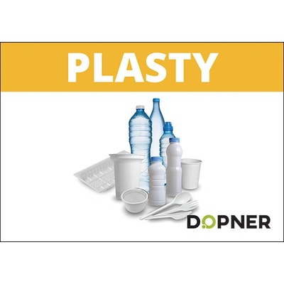 Dopner Nálepka plast na popelnice - A4