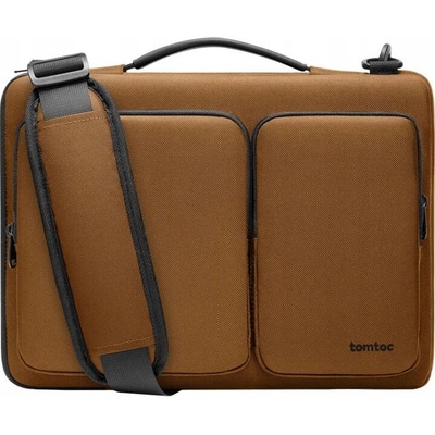 Tomtoc Defender Laptop Briefcase (A42D3Y1) - s Shoulder Strap and Small Card Pocket, 14″ - Brown KF2320757