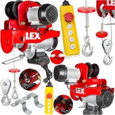 LEX LXEH1000TW Elektrický lanový navijak s posuvom 500/1000kg