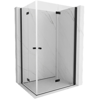 Mexen Mist-F Duo сгъваема душ кабина дясна 80 x 90 см, прозрачна, черна - 8A6-080L-090P-70-00 (8A6-080L-090P-70-00)