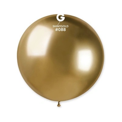Svet balonku Guľatý chrómový balónik SHINY zlatý 80 cm