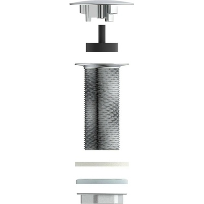 Kirchhoff vypouštěcí ventil bez přepadu 32 mm (1 1/4 ) x 100 mm chrom
