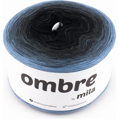 MILA Příze OMBRE Classic 1200m/3nitky M034R - Temná noc