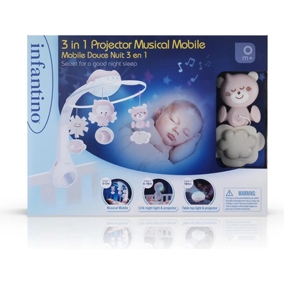 Infantino Hudební kolotoč s projekcí 3v1 Dusty Pink – Hledejceny.cz