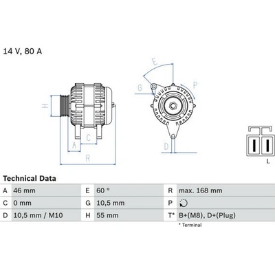 generátor BOSCH 0 986 084 210 BO 0986084210