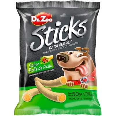 Dr. Zoo Sticks - меки бисквитени пръчици с пилешки рол