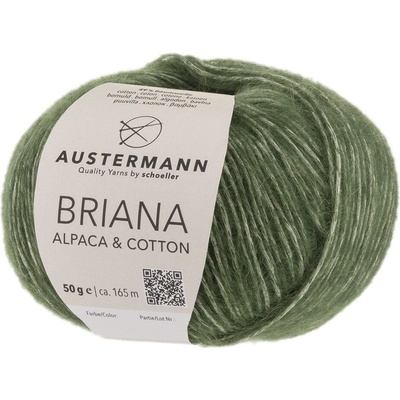 Austermann BRIANA Alpaca & Cotton - 51% alpaka, 49% bavlna - Ručně pletací příze Barva: 008 OLIV