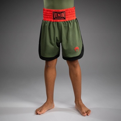 DĚTSKÉ boxerské šortky Venum Classic Army Green Orange