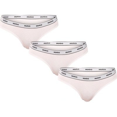 HUGO 3PACK dámske nohavičky (50545694 100) biele