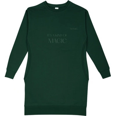 Moniel kojící mikina It's a kind of MAGIC dlouhá Basic Dark Green