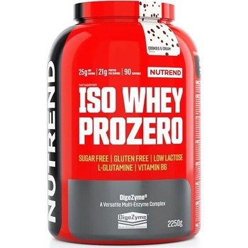 Nutrend Iso Whey Prozero, бисквитки със сметана, 2250 g, Nutrend