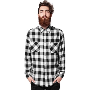 Urban classics мъжка риза URBAN CLASSICS - Проверих Фланел - TB297-blk/wht