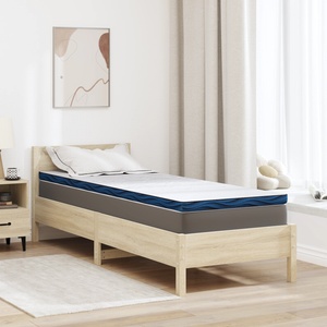 vidaXL Топер за матрак 70 x 200 cm дебелина Жакардова материя Бяло (4106253)
