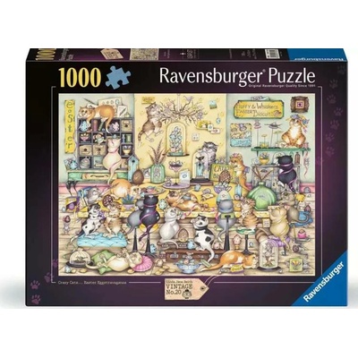 Ravensburger Vintage č. 20 Crazy Cats Velikonoční vajíčkobraní 1000 dílků