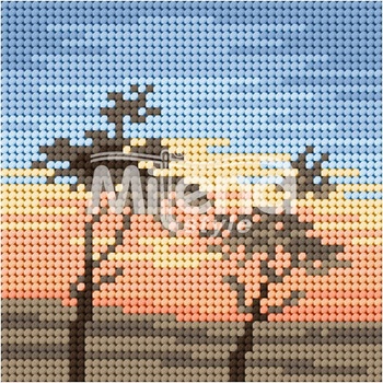 Milena Style Изгрев - гоблен със схема конци Ariadna 1: 4