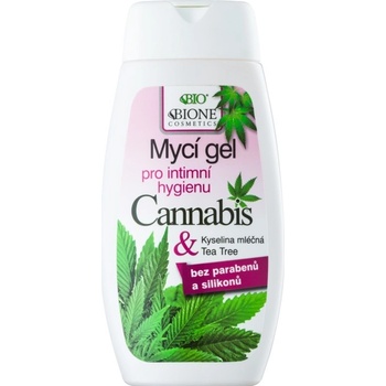 Bione Cosmetics s Tea Tree Bio Cannabis mycí gel pro intimní hygienu 260 ml