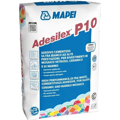 MAPEI Adesilex P10 cementové lepidlo na obklady a mozaiku 25 kg Bílá