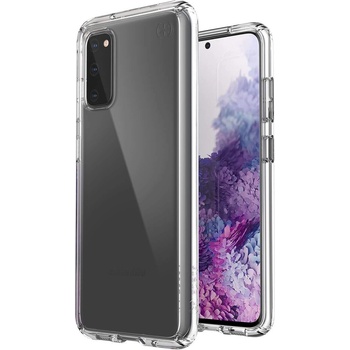 Speck Presidio Stay Clear Case - удароустойчив хибриден кейс за Samsung Galaxy S20 (прозрачен)