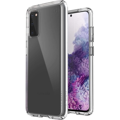 Speck Presidio Stay Clear Case - удароустойчив хибриден кейс за Samsung Galaxy S20 (прозрачен)