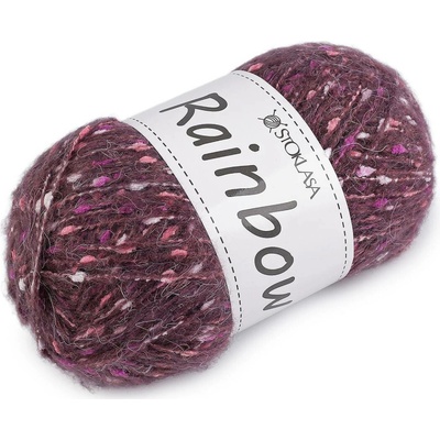 Pletací příze mohérová Rainbow 100 g Varianta: 18 (11-6) fialová tmavá, Balení: 1 ks 57865/147365/274406