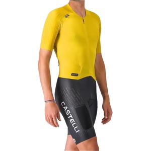 Castelli Мъжки скин за колоездене Castelli Unlimited Speedsuit Cycling skinsuit - Mango Mojito / Black / Ivory - размер XL (002-3809-0115)