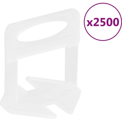 vidaXL Щипки за нивелиране на плочки, 2500 бр, 1 мм (155272)
