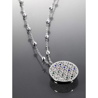 Prosperk Řetízek ocelový mandala s kamínky S4378
