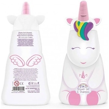 AIRVAL Unicorn 2D Detský sprchovací gél a šampón 400 ml