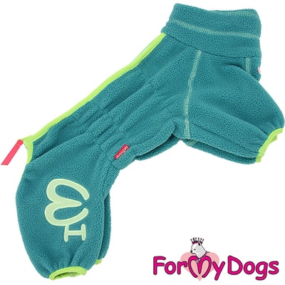 FOR MY DOGS flísový overal TURQUOISE FLEECE